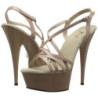 Beige 15 cm Pleaser DELIGHT-613 Womens High Heel Sandals