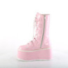 Hologram 9 cm DAMNED-225 calf-high women buckle boots platform rose