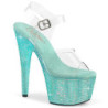 Blue 18 cm BEJEWELED-708RRS Pole high heels rhinestones platform