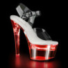 Bianco 18 cm FLASHDANCE-708 plateau sandali donna da lampadina LED