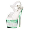 White 18 cm FLASHDANCE-708 LED light platform stripper high heel shoes