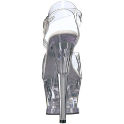 Trasparente 18 cm Pleaser MOON-708 Plateau Tacchi Alti a Spillo