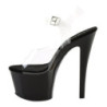 Black Transparent 18 cm SKY-308 High Heels Platform