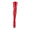 Rosso Verniciato 15,5 cm DELIGHT-3063 Plateau Stivali Alti