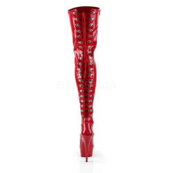Rosso Verniciato 15,5 cm DELIGHT-3063 Plateau Stivali Alti