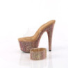 Bronze 18 cm 712RS pleaser high heels ankle cuff rhinestone platform