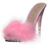 Rose 13 cm POISE-501F Marabou Feathers Mules Shoes Women