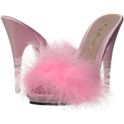 Rose 13 cm POISE-501F Marabou Feathers Mules Shoes Women