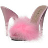 Rose 13 cm POISE-501F Marabou Feathers Mules Shoes Women