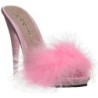 Pink 13 cm POISE-501F piume di marabu Mules Scarpe