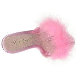 Rose 13 cm POISE-501F Marabou Feathers Mules Shoes Women