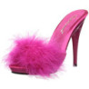 Pink 13 cm POISE-501F Marabou Feathers Mules Shoes