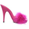 Pink 13 cm POISE-501F Marabou Feathers Mules Shoes