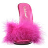 Fucsia 13 cm POISE-501F piume di marabu Mules Scarpe