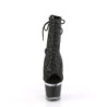 Glitter 18 cm SPECTATOR-1018G stivaletti spuntate con tacco e piattaforma nero