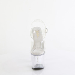 Trasparente 18 cm BLISS-708 plateau sandali donna tacco con perline