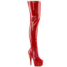 Red 15 cm DELIGHT-3000HWR Hologram exotic pole dance overknee boots