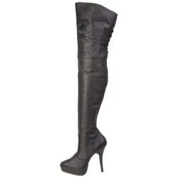 Leather 13,5 cm INDULGE-3011 Platform Thigh High Boots