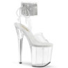 Transparent 20 cm FLAMINGO-2RS pleaser high heels ankle straps