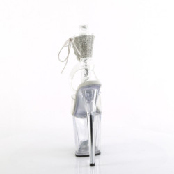 Transparent 20 cm FLAMINGO-2RS pleaser high heels ankle straps