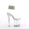 Transparent 20 cm FLAMINGO-2RS pleaser high heels ankle straps