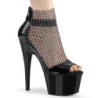 Black 18 cm ADORE-765RM glitter platform high heels