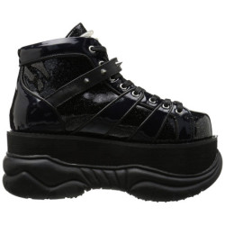 Ecopelle Nero 7,5 cm NEPTUNE-100 Scarpe Gotico da Uomo Plateau