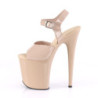 Beige high heels 20 cm FLAMINGO-808N jelly-like pole shoes