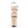 Beige high heels 20 cm FLAMINGO-808N jelly-like pole shoes