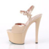 Beige 18 cm SKY-309TT sandali pleaser con suole dorato