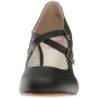 Black 7,5 cm vintage FLAPPER-35 Pinup Pumps Shoes with Low Heels