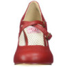 Rosso 7,5 cm retro vintage FLAPPER-35 Pinup scarpe décolleté con tacchi bassi