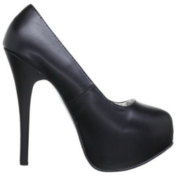 Black Leatherette 14,5 cm Burlesque BORDELLO TEEZE-06 Platform Pumps