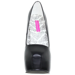 Black Leatherette 14,5 cm Burlesque BORDELLO TEEZE-06 Platform Pumps