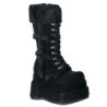 Faux Fur Trim 11,5 cm BEAR-202 emo womens boots platform in black