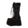 Faux Fur Trim 11,5 cm BEAR-202 emo womens boots platform in black