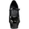 Nero Vernice 15 cm PLEASER DELIGHT-687 Plateau Scarpe Décolleté