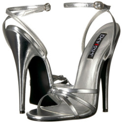 Silver 15 cm DOMINA-108 transvestite high heels shoes