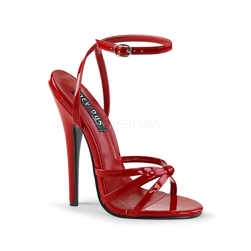 Red 15 cm DOMINA-108 transvestite high heels shoes
