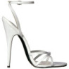 White 15 cm DOMINA-108 fetish high heeled shoes