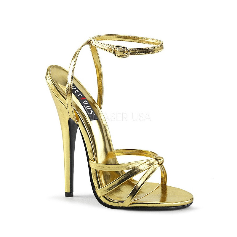 Gold 15 cm DOMINA-108 fetish high heeled shoes