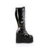 Patent 14 cm demoniacult stretch platform boots wide calf