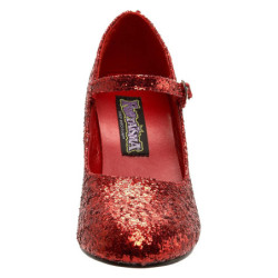 Décolleté glitter 8 cm GLINDA-50G cosplay mary jane scarpe décolleté da principessa