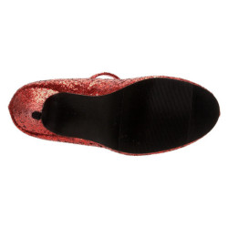 Décolleté glitter 8 cm GLINDA-50G cosplay mary jane scarpe décolleté da principessa