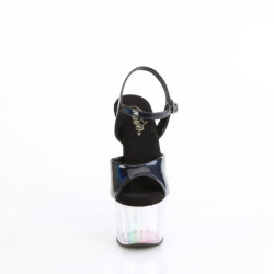 Trasparente plateau 18 cm ADORE-709HT Nero sandali tacchi alti donna