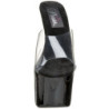 Black Transparent 18 cm PLEASER SKY-301 Platform High Mules