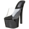 Black Transparent 18 cm PLEASER SKY-301 Platform High Mules