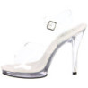 Silver 11,5 cm FLAIR-408 transvestite high heels shoes