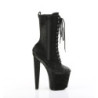 RAZZLE-1040WR - 20 cm platform high heel boots vegan black
