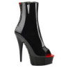 Verniciata 15 cm DELIGHT-1025 stivaletti spuntate tacco altissime